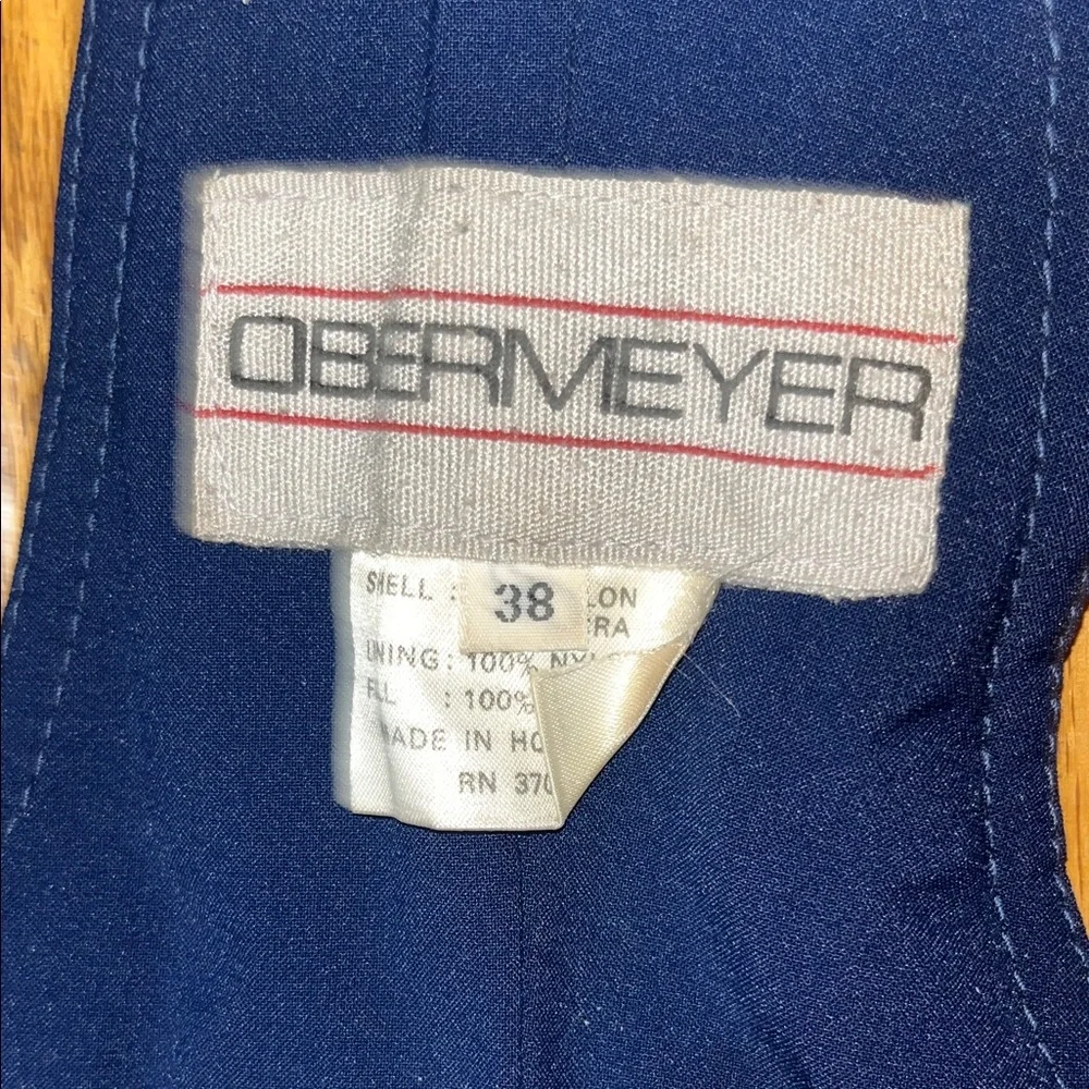 OBERMEYER Vintage Navy Blue Insulated Ski Overalls Size 38